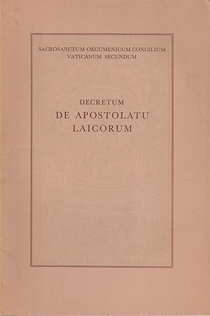 Seller image for Decretum De Apostolatu Laicorum for sale by Jonathan Grobe Books