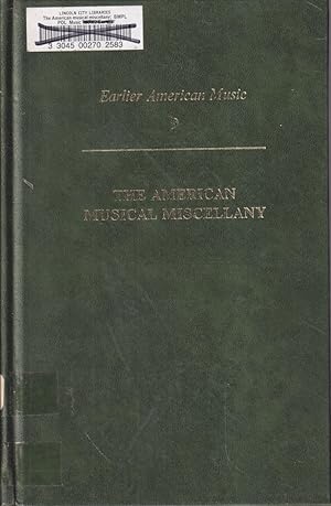 Seller image for American Musical Miscellany for sale by Jonathan Grobe Books