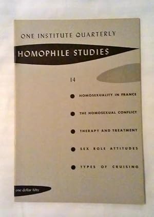 One Institute Quarterly: Homophile Studies