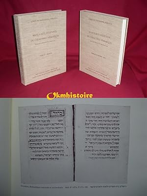 Manuscrits médiévaux en caractères hébraïques portant des indications de date jusqu'en 1540. ----...