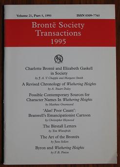 Immagine del venditore per Brontë Society Transactions 1995 Volume 21, Parts 5 venduto da C L Hawley (PBFA)