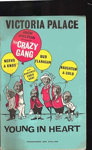 Seller image for Jack Hylton presents "The Crazy Gang" in their new revue YOUNG IN HEART. Victoria Palace, London. 1960 Programme. The Crazy Gang: Nervo & Knox, Bud Flanagan, Naughton & Gold with Monsewer Eddie Gray for sale by SAVERY BOOKS