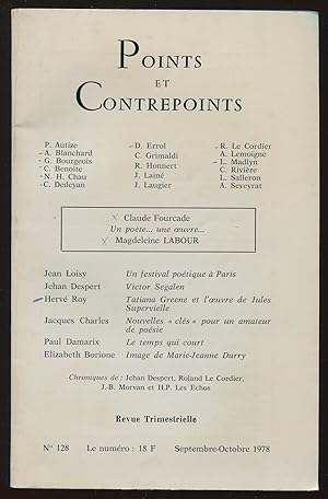 Seller image for Points et Contrepoints n128. Septembre-octobre 1978 for sale by LibrairieLaLettre2