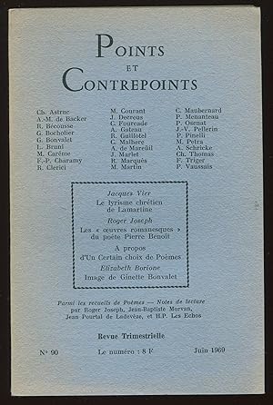 Image du vendeur pour Points et Contrepoints n90. Juin 1969 mis en vente par LibrairieLaLettre2