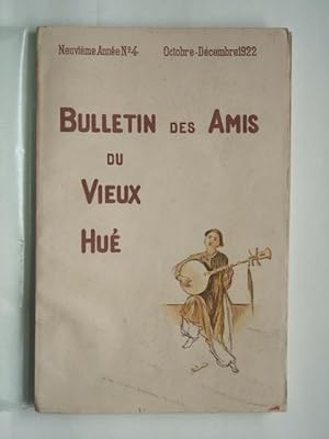 Seller image for Bulletin des amis du Vieux Hu, 9e anne, n4, octobre-dcembre 1922, for sale by LIBRAIRIE L'OPIOMANE