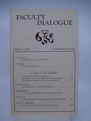 Faculty Dialogue (Spring 1989, Number 11)
