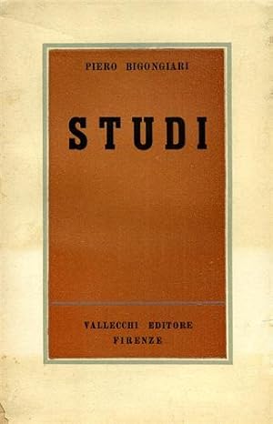 Immagine del venditore per Studi. Nel sommario: D'Annunzio, Serra, Tozzi, Cardarelli, Montale, Luzi. venduto da FIRENZELIBRI SRL