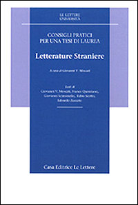 Immagine del venditore per Consigli pratici per una tesi di laurea in Letterature Straniere. venduto da FIRENZELIBRI SRL