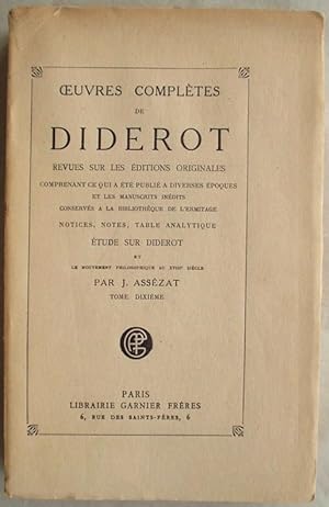 Oeuvres Completes de Diderot. Revues Sur Les Editions Originales Volume 10