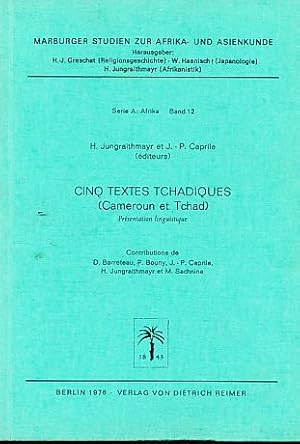 Bild des Verkufers fr Cinq textes tchadiques (Cameroun et Tchad). Prsentation linguistique. Marburger Studien zur Afrika- und Asienkunde Bd. 12. zum Verkauf von Fundus-Online GbR Borkert Schwarz Zerfa