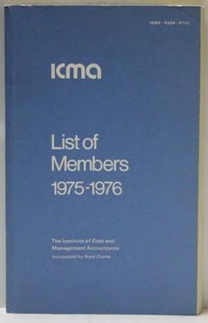 ICMA List of Members 1975-1976