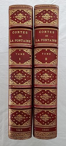CONTES DE LA FONTAINE Avec Illustrations De Fragonard. 2 VOLUMES