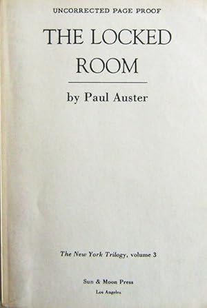 Seller image for The Locked Room (Uncorrected Proof) for sale by Derringer Books, Member ABAA