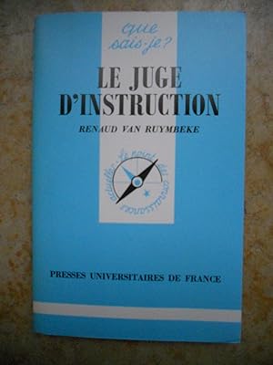 Seller image for Le juge d'instruction for sale by Frederic Delbos