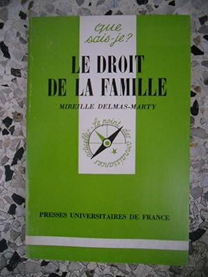Bild des Verkufers fr Le droit de la famille zum Verkauf von Frederic Delbos