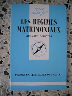 Seller image for Les regimes matrimoniaux for sale by Frederic Delbos