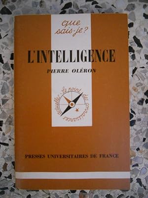 Imagen del vendedor de L'intelligence a la venta por Frederic Delbos