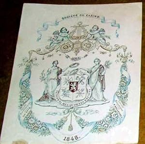 Bild des Verkufers fr Carte porcelaine en couleur Socit du Casino. Socit des Concerts CH.STYTS, Socit Botanique P. HOLLEVOET. zum Verkauf von JOIE DE LIRE