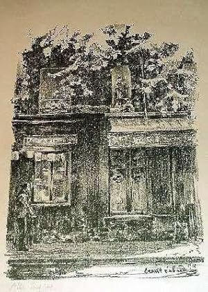 Bild des Verkufers fr Trs belle lithographie "Rue de Paris". signe dans la planche Ernest LABORDE.- Contre signe au crayon - 1er tat. zum Verkauf von JOIE DE LIRE