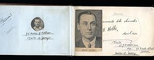 Image du vendeur pour Autograph Cricket Book Containing the Signatures of Jack Hobbs of Surrey 1930, J. W. Hearne of Middlesex 1930, G. Geary of Leicester 1930, Dudley F. Pope of Essex 1930, J. Cutmore of Essex 1930, Fred Root of Worcester 1930, A. Russell of Essex 1930, A. B. Hipkin of Essex 1930, D. G. Foster of Warwick 1930, Harold Larwood and W. W. Lysall of Notts. 1930, E. Tyldesly of Lancashire 1930, C. Davies of Warwick 1930, Andy Ducat of Surrey 1931, W. Ashdown of Kent 1930, W. Cornford of Sussex 1930, C. Parker of Gloucester 1931, L. C. Eastman of Essex 1931 mis en vente par Little Stour Books PBFA Member