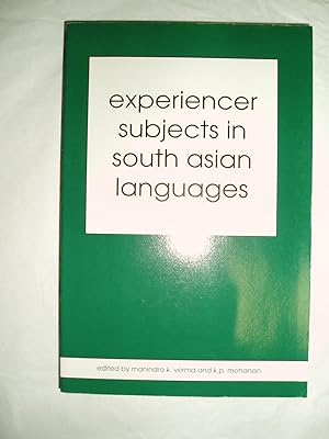 Bild des Verk�ufers f�r Experiencer Subjects in South Asian Languages zum Verkauf von Expatriate Bookshop of Denmark