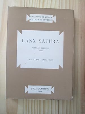 Lanx satura : Nicolao Terzaghi oblata : miscellanea philologica