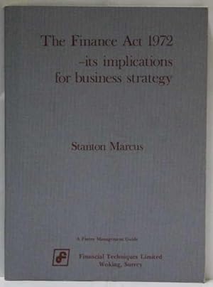 The Finance Act 1972 - Its Implications for Business Strategy