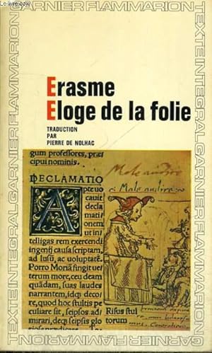 Bild des Verkufers fr ELOGE DE LA FOLIE zum Verkauf von Le-Livre