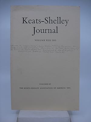 Keats-Shelley Journal: Keats, Shelley, Byron, Hunt, and Their Circles. Volume XLII, 1993