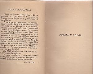 Seller image for POESIA Y DOLOR (ENSAYO) for sale by Libreria 7 Soles