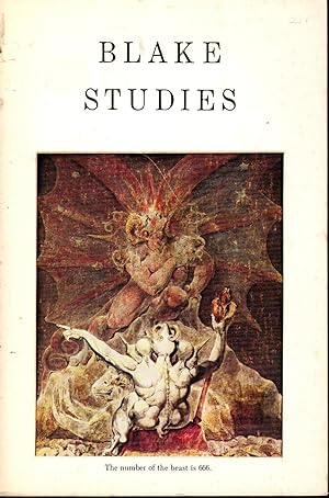 Bild des Verkufers fr BLAKE STUDIES. Volume 4. Numbers 1: Fall, 1971 zum Verkauf von Dorley House Books, Inc.