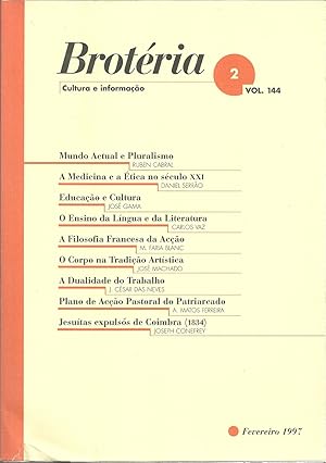 BROTÉRIA - Cultura e Informação. nº 2 - Vol. 144. Fevereiro de 1997