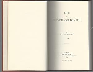 Image du vendeur pour Life of Oliver Goldsmith ((Great Writers Series) mis en vente par Dorley House Books, Inc.