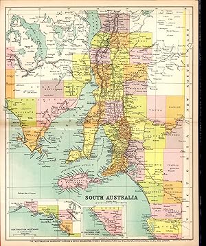 Imagen del vendedor de MAP: 'South Australia'.from the Australian Handbook, 1906 a la venta por Dorley House Books, Inc.