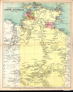 Imagen del vendedor de MAP: 'Northern Territory of South Australia'.from the Australian Handbook, 1906 a la venta por Dorley House Books, Inc.