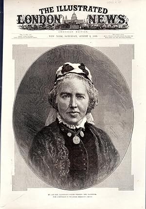 Immagine del venditore per PRINT: 'Mrs. Gladstone' engraving from The illustrated London News August 3, 1889 venduto da Dorley House Books, Inc.