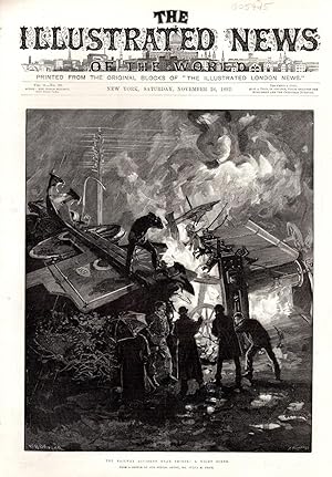 Image du vendeur pour ENGRAVING: 'The Railway Accident Near Thirsk'.engraving from The Illustrated News of the World, 11/26/1892 mis en vente par Dorley House Books, Inc.