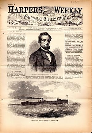 Seller image for Harper's Weekly, Saturday, September 6, 1862 for sale by Dorley House Books, Inc.