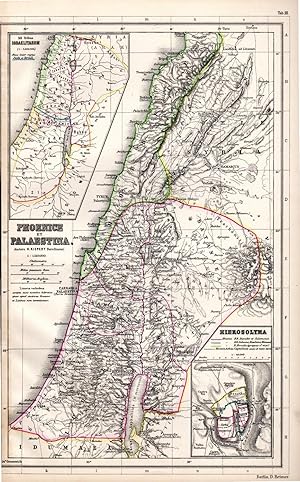 Bild des Verkufers fr MAP: "Phoenice et Palaestina". handcolored map from Atlas Antiquus: Twelve Maps of the Ancient World zum Verkauf von Dorley House Books, Inc.