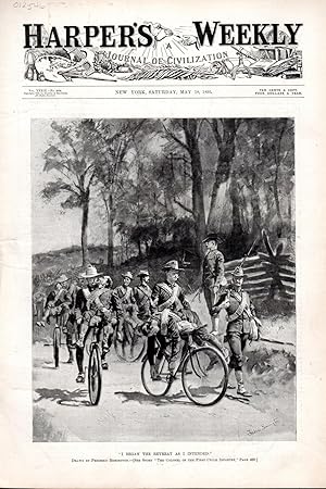 Seller image for ENGRAVING :"I Began the Retreat as I Intended" (Bicycles).engraving from Harper's Weekly, May 18, 1895 for sale by Dorley House Books, Inc.