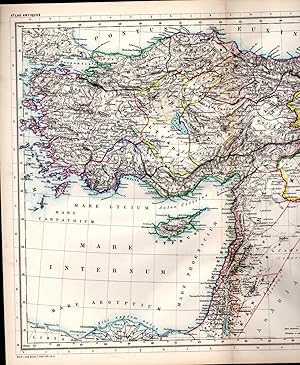 Bild des Verkufers fr MAP: 'Asia Citerior'. handcolored map from Atlas Antiquus: Twelve Maps of the Ancient World zum Verkauf von Dorley House Books, Inc.