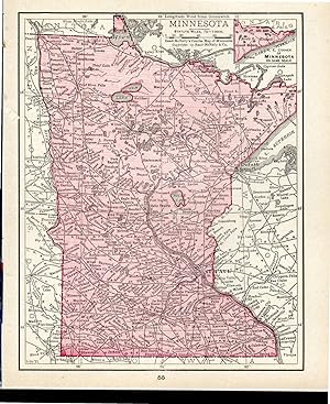 Seller image for MAP: 'Vermont/New Hampshire'.from Rand McNally's Dollar Atlas of the World for sale by Dorley House Books, Inc.