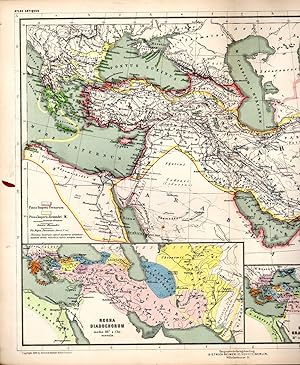 Bild des Verkufers fr MAP: "Imperia Persarum et Macedonum".from Atlas Antiquus (Maps of the Ancient World) zum Verkauf von Dorley House Books, Inc.