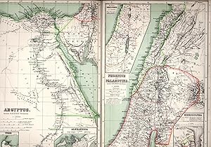 Bild des Verkufers fr MAP: "Aegtptus & Phoenice et Palaestina". maps from Atlas Antiquus (Maps of the Ancient World) zum Verkauf von Dorley House Books, Inc.