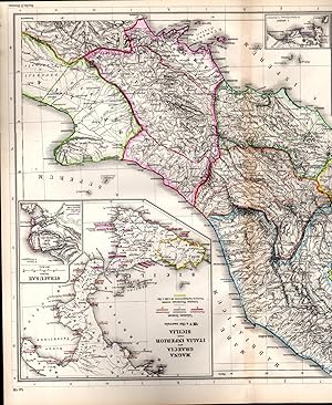 Bild des Verkufers fr MAP: 'Italia Pars Media'.handcolored map from Atlas Antiquus: Twelve Maps of the Ancient World zum Verkauf von Dorley House Books, Inc.