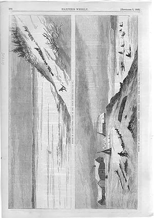 Immagine del venditore per PRINT: 'Scenes in Alaska--Unalachleet: Indians Fishing.' engraving from Frank Leslie's Illustrated Newspaper, September 5, 1868 venduto da Dorley House Books, Inc.