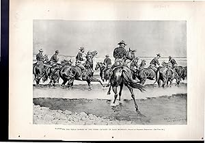 Seller image for ENGRAVING: 'Watering the Texas Horses.in Lake Michigan'. from Harper's Weekly August 11, 1894 for sale by Dorley House Books, Inc.