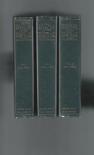 Imagen del vendedor de A Political History of the State of New York (3 Vols) a la venta por Dorley House Books, Inc.