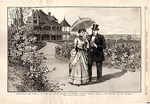 Seller image for ENGRAVING: 'Scene at Oak View, Country Residence of President Cleveland'.from Leslie's Illustrated Newspaper, 5/19/1888 for sale by Dorley House Books, Inc.