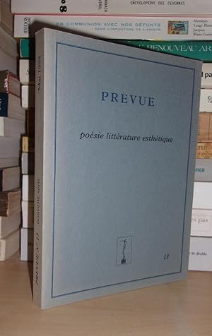 Imagen del vendedor de PREVUE N 13 : Posie Littrature Esthtique, Directeur De La Publication: Pascal Gabellone a la venta por Planet's books